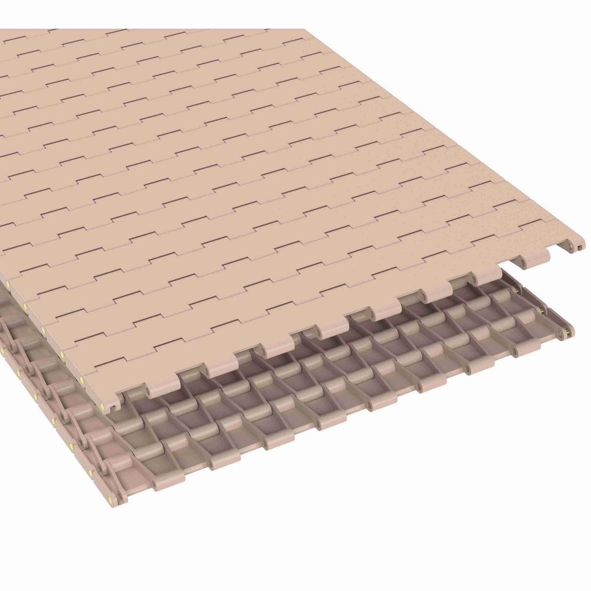 Rexnord 5705 Straight Running Solid Top, Material: Tan Low Friction, Width: 12in, Pitch: 1.5in - LF5705-12