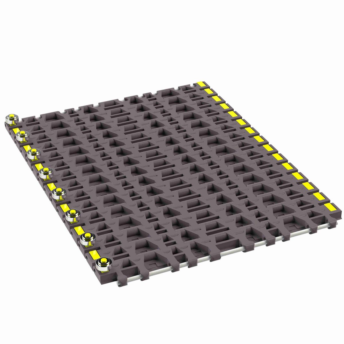 Rexnord 7956B Side-flexing Flush Grid, Material: Brown High Performance, Width: 15in, Pitch: 1.25in - 81450351