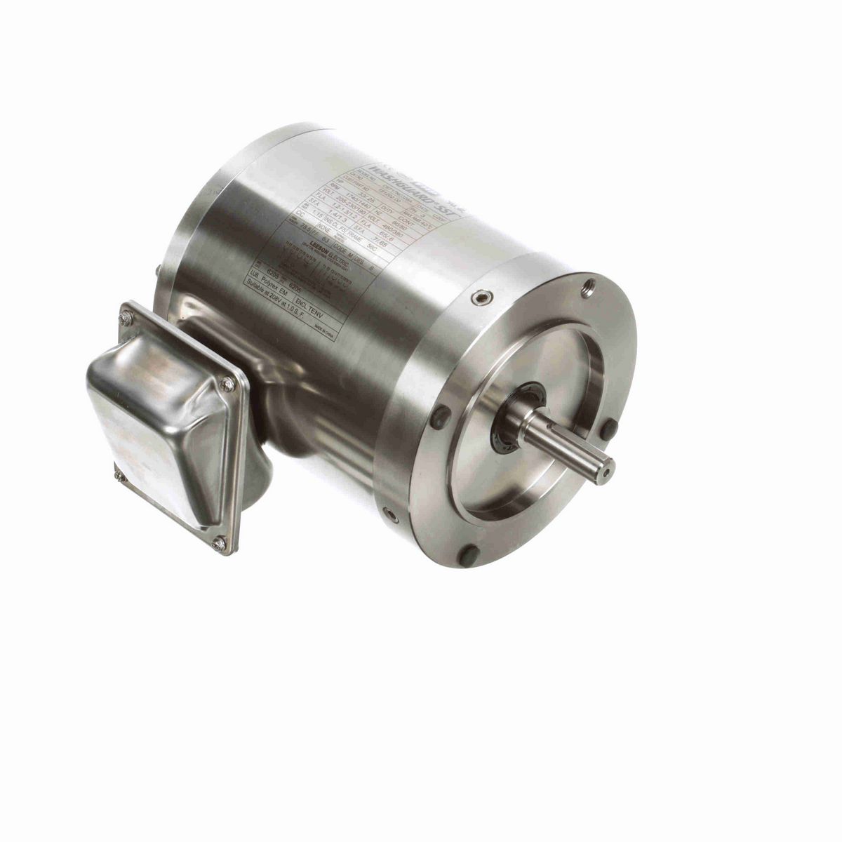 LEESON SST Duck™ General Purpose Motor, 0.33 & 0.25 HP, 3 Ph, 60 & 50 Hz, 230/460 & 190/380 V, 1800 & 1500 RPM, 56C Frame, TENV - 191202.00