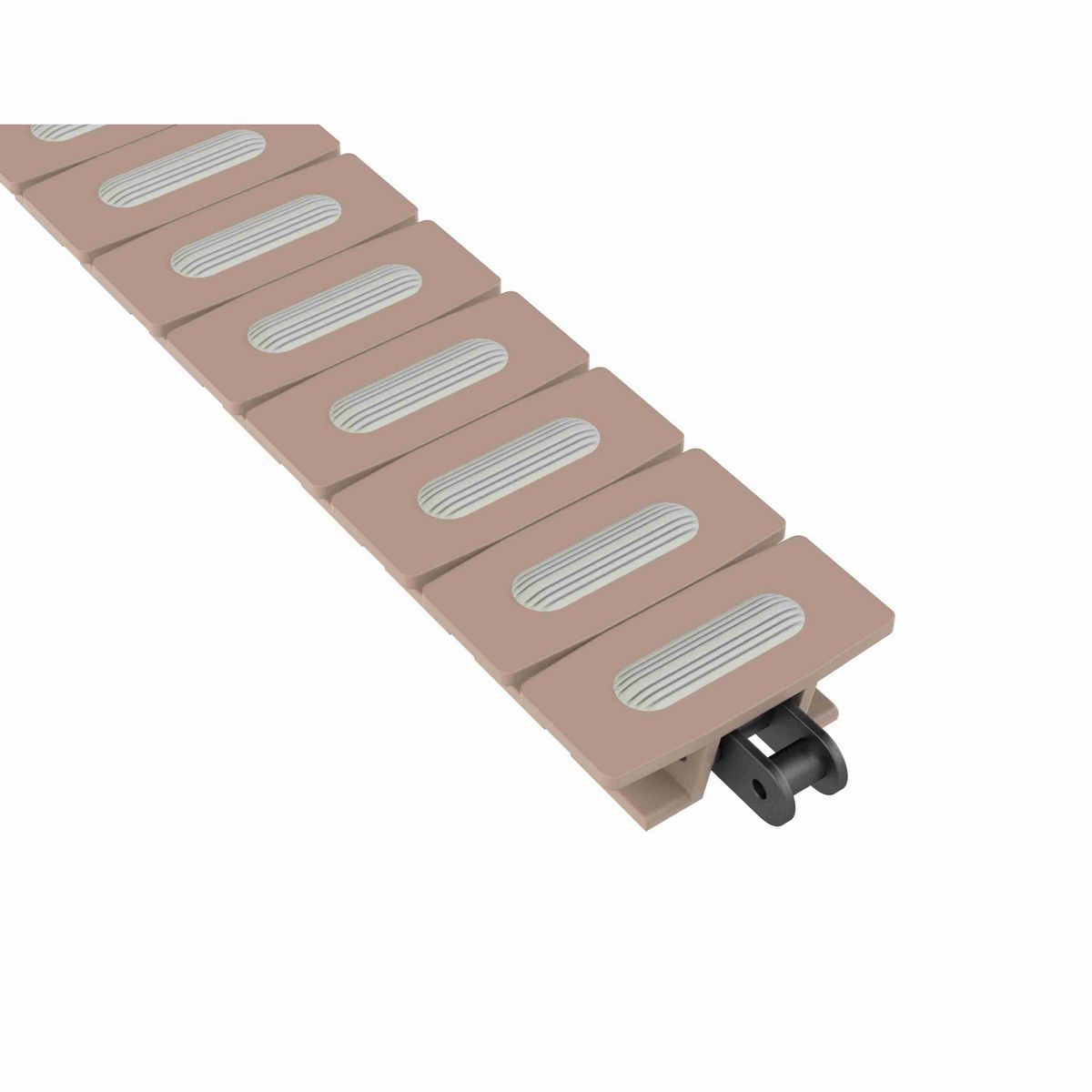Rexnord 1873TAB SuperGrip™ Side-flexing SuperGrip™, Material: Tan Low Friction, Width: 3.75in, Pitch: 1.5in - 10470719