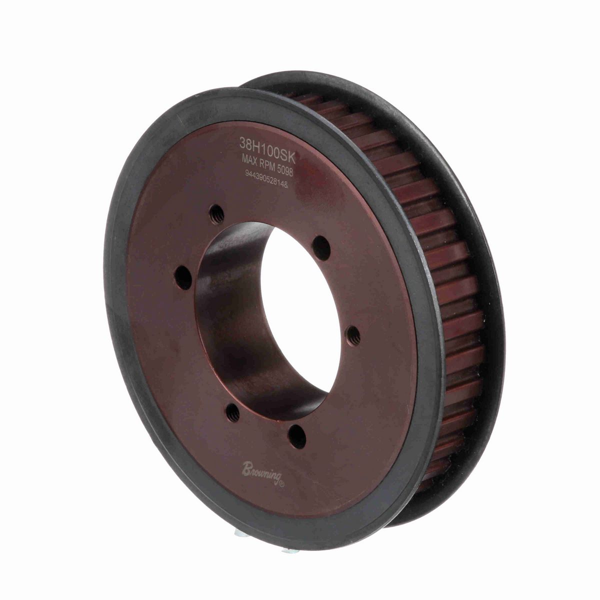 Browning Steel Bushed Bore Gearbelt Pulley - 38H100SK