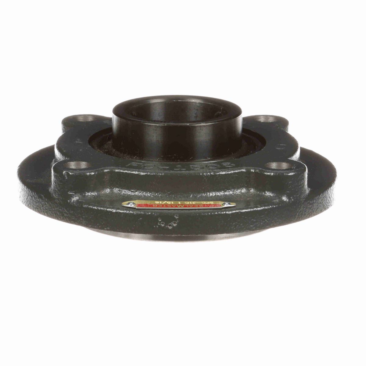 Sealmaster Mounted Cast Iron Flange Cartridge Ball Bearing - 52100 Bearing Steel, Black Oxided - Setscrew Lock - SFC-31C