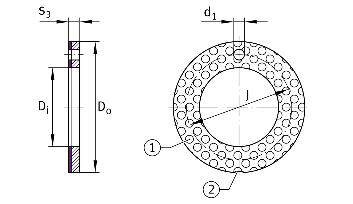 Упорная шайба INA EGW14-E50