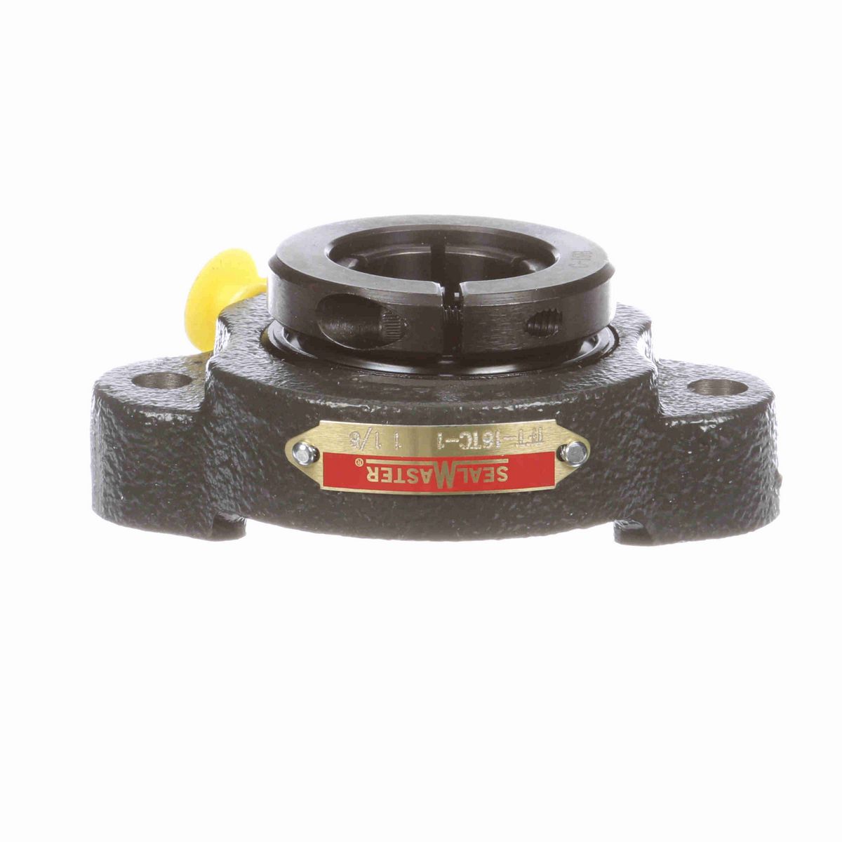 Sealmaster Mounted Cast Iron Two Bolt Flange Ball Bearing - 52100 Bearing Steel, Black Oxided - Concentric Lock - TFT-18TC-1