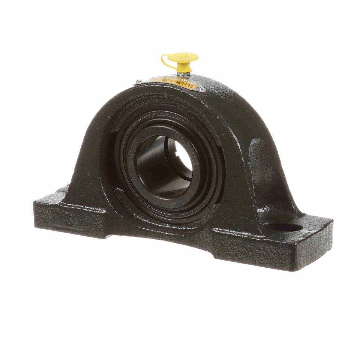 Sealmaster Mounted Cast Iron Two Bolt Pillow Block Ball Bearing - 52100 Bearing Steel, Black Oxided - Concentric Lock - High Contamination - NP-24T DRT