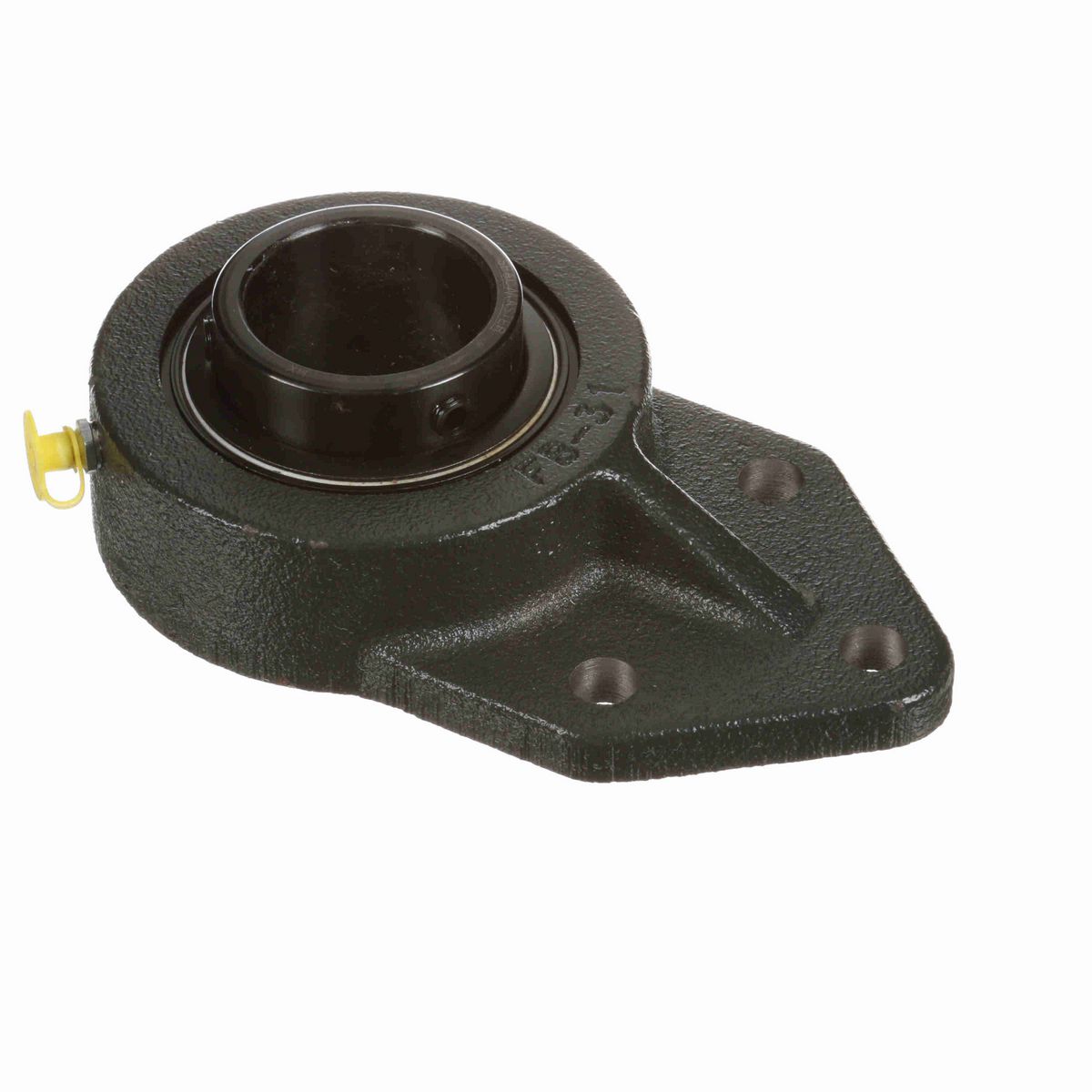 Sealmaster Mounted Cast Iron Three Bolt Flange Bracket Ball Bearing - 52100 Bearing Steel, Black Oxided - Setscrew Lock - FB-210