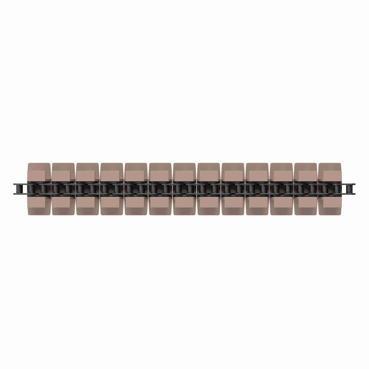 Rexnord 1873TAB SuperGrip™ Side-flexing SuperGrip™, Material: Tan Low Friction, Width: 3.75in, Pitch: 1.5in - 10470719