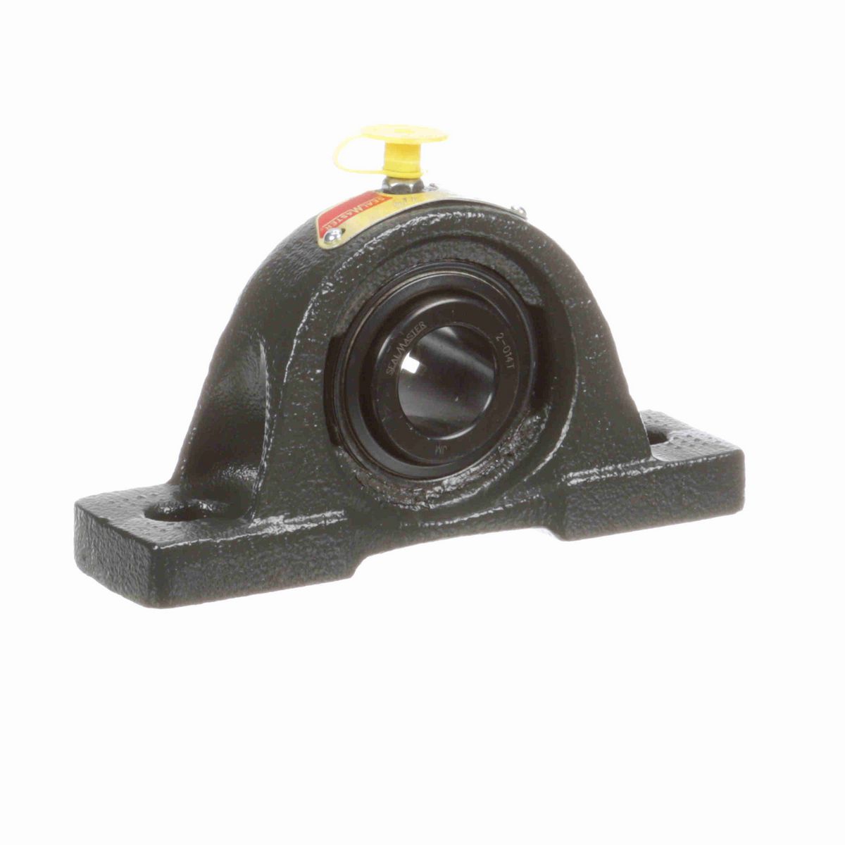 Sealmaster Mounted Cast Iron Two Bolt Pillow Block Ball Bearing - 52100 Bearing Steel, Black Oxided - Concentric Lock - NP-14T