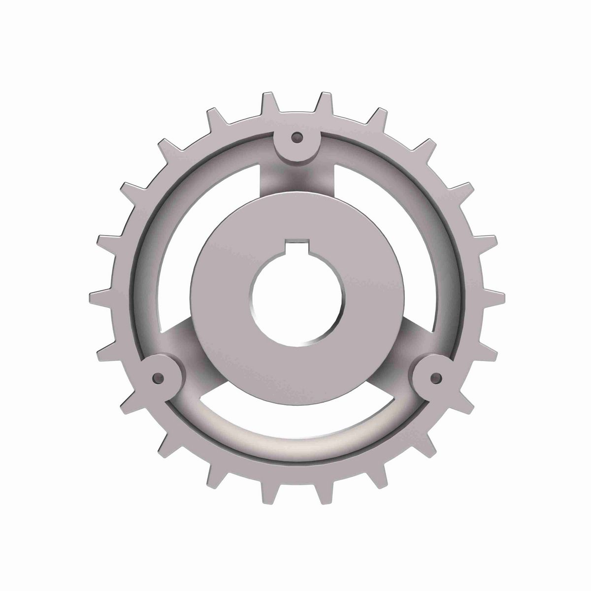 Rexnord 815 Series Solid One Piece Cast Iron Sprocket with 22 Teeth and a 1-1/4in Round Shaft-Ready Bore with Keyway & 2 Setscrews - 401-153-16