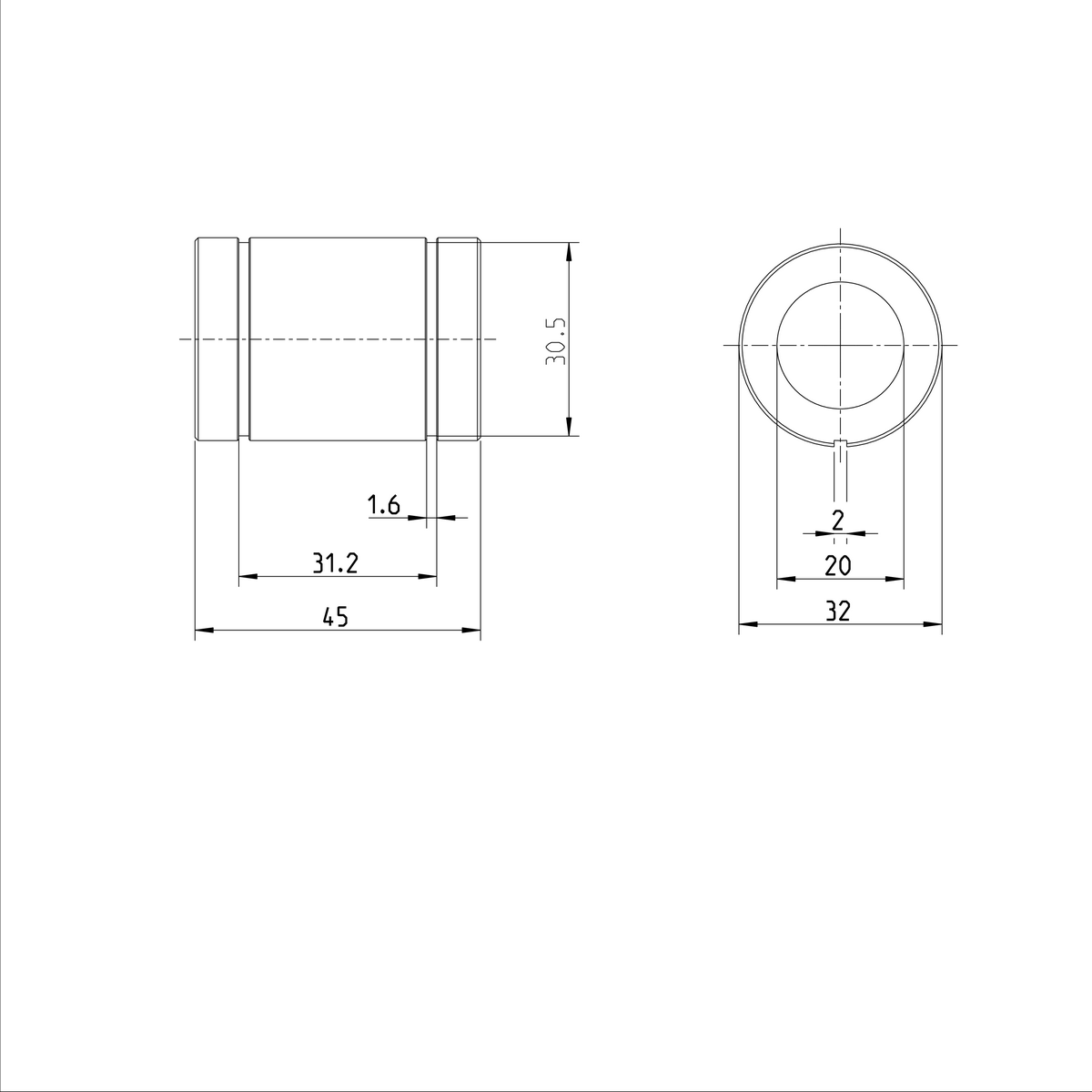 Стандартная линейная втулка Bosch Rexroth KBM-E-20-DD [R061202010]