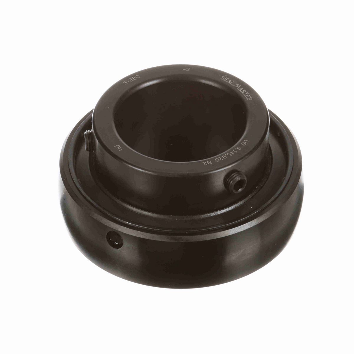 Sealmaster Mounted Insert Only Ball Bearing - 52100 Bearing Steel, Black Oxided - Setscrew Lock - 3-28C