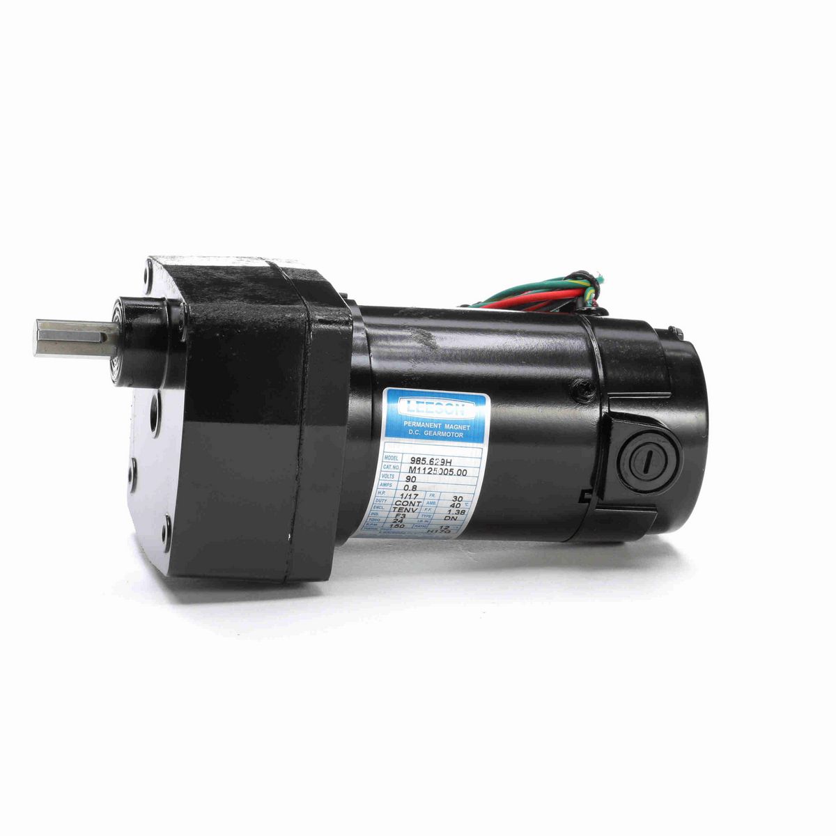 LEESON Parallel Shaft Gearmotor, 0.06 HP, 90 V, 150 RPM, 30 Frame, TENV - M1125005.00