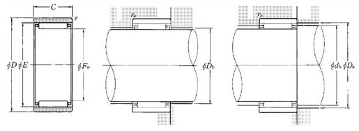 Игольчатый подшипник с массивными кольцами без внутреннего кольца NTN RNA0-35X45X13