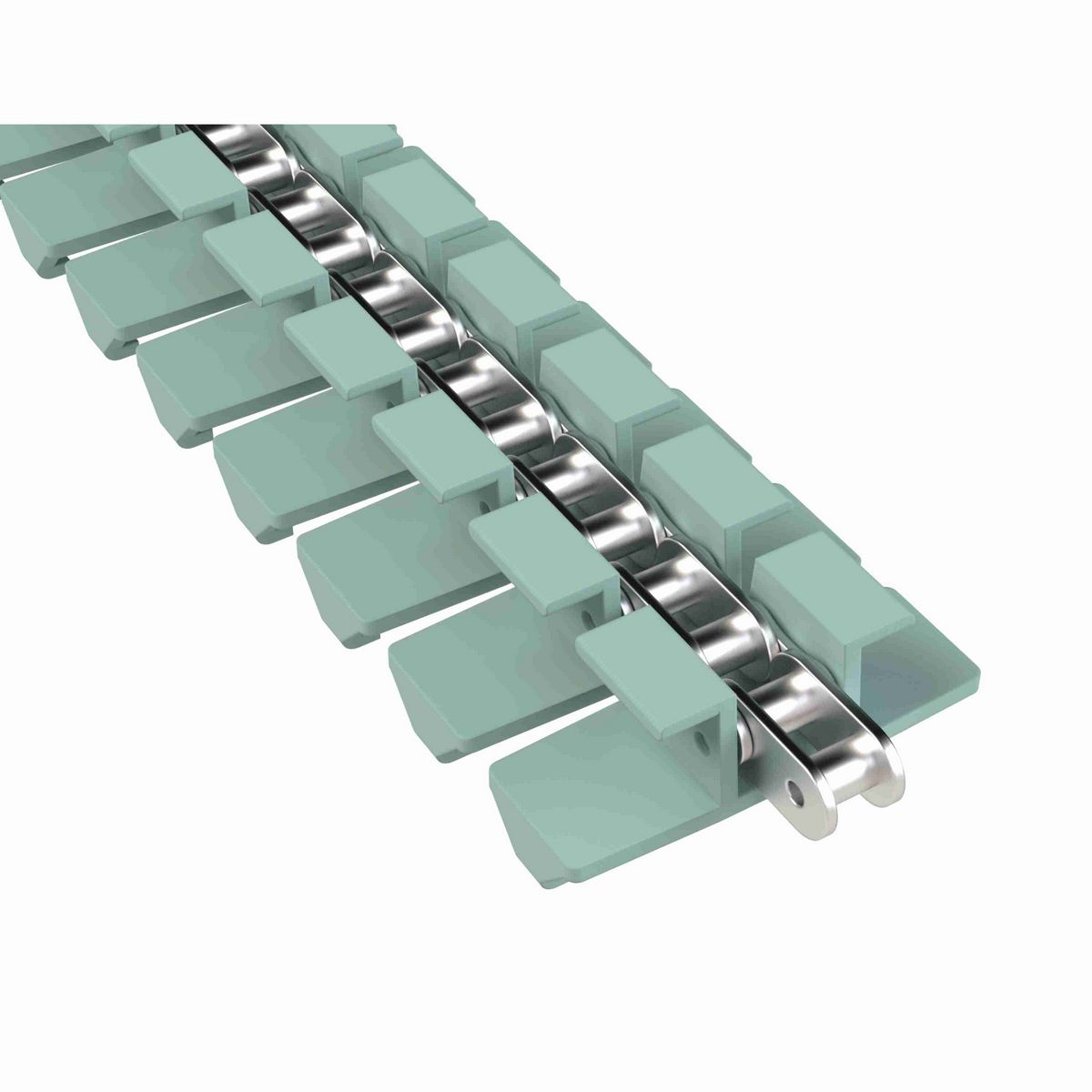 Rexnord 1873TAB SideGrip™ Side-flexing, Material: Heat Stabilized (Green), Width: 3.75in, Pitch: 1.5in - 81426451