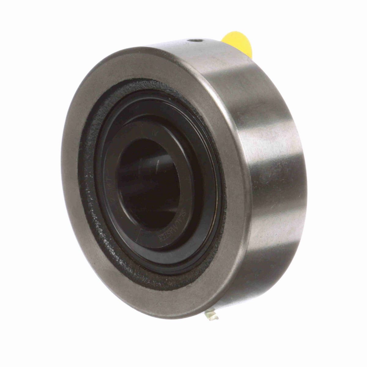 Sealmaster Mounted Cast Iron Cylindrical Cartridge Ball Bearing - 52100 Bearing Steel, Black Oxided - Concentric Lock - SC-20T