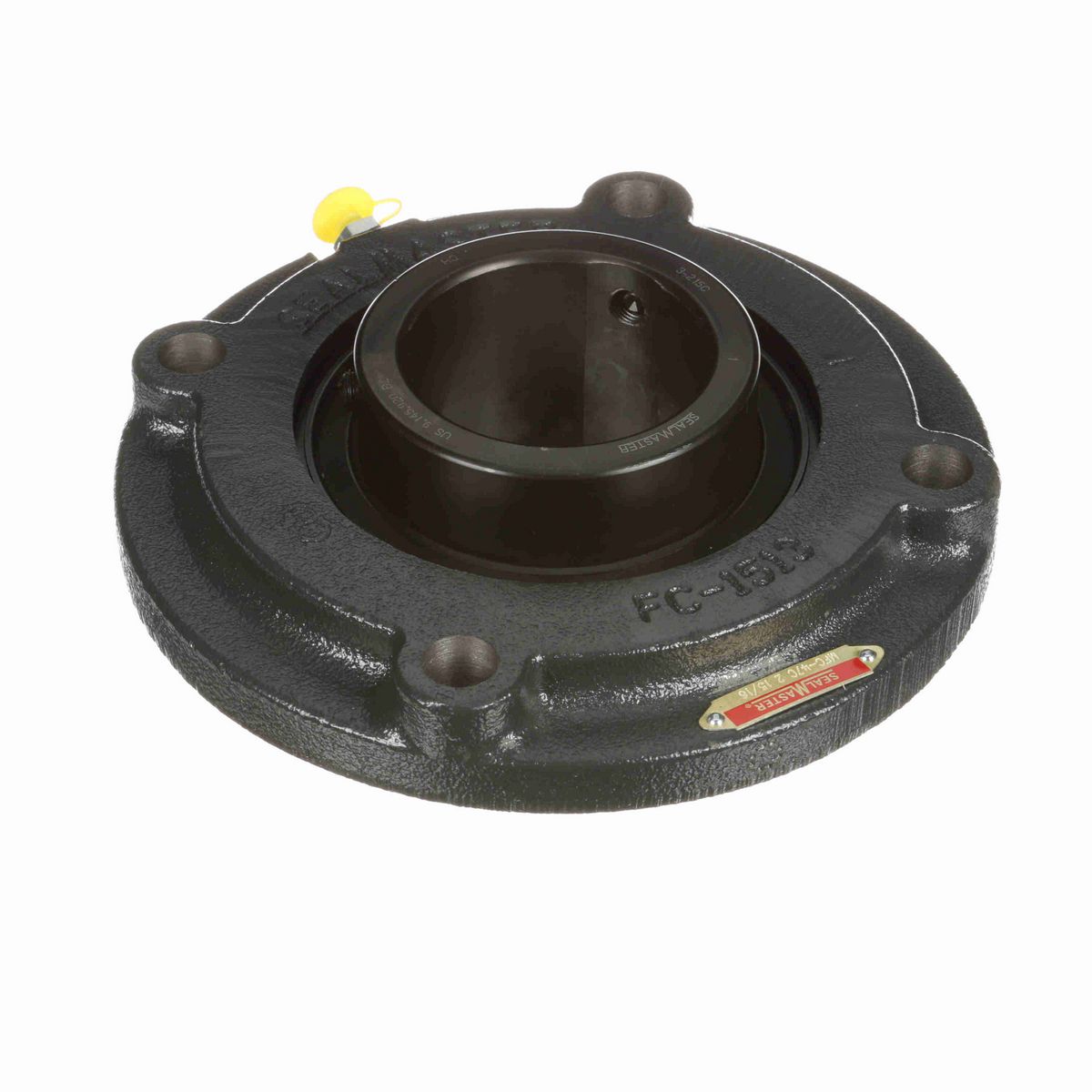 Sealmaster Mounted Cast Iron Flange Cartridge Ball Bearing - 52100 Bearing Steel, Black Oxided - Setscrew Lock - MFC-47C