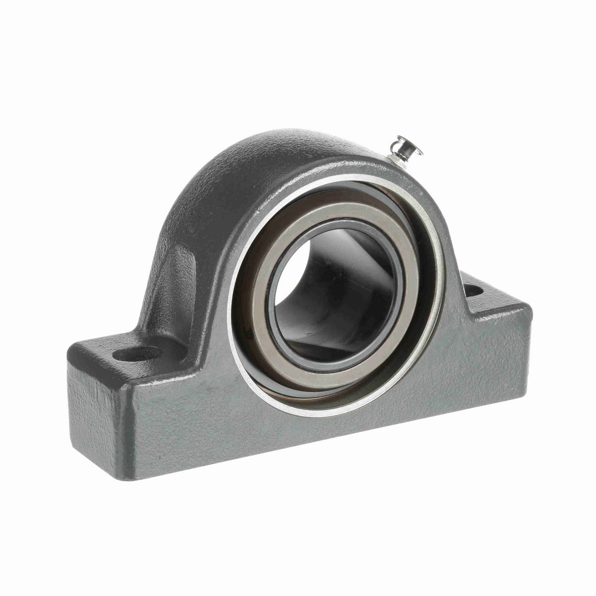 Sealmaster Mounted Cast Iron Two Bolt Pillow Block Spherical Roller - 52100 Bearing Steel, Black Oxided - Collar Mount Lock - USRB5000-215-C