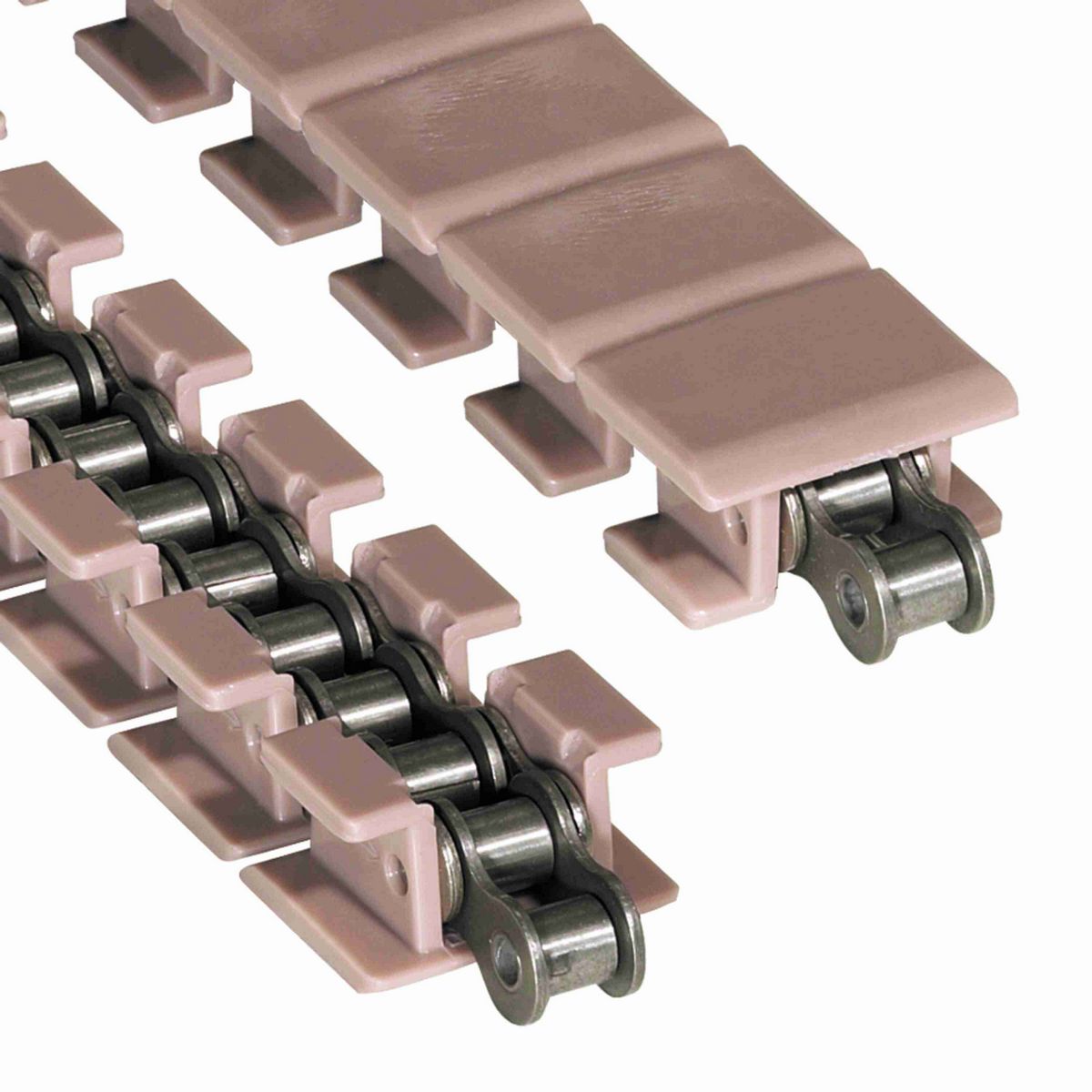 Rexnord 1843TAB Side-flexing Solid Top, Material: Tan Low Friction, Width: 2in, Pitch: 1in - LF1843TK2