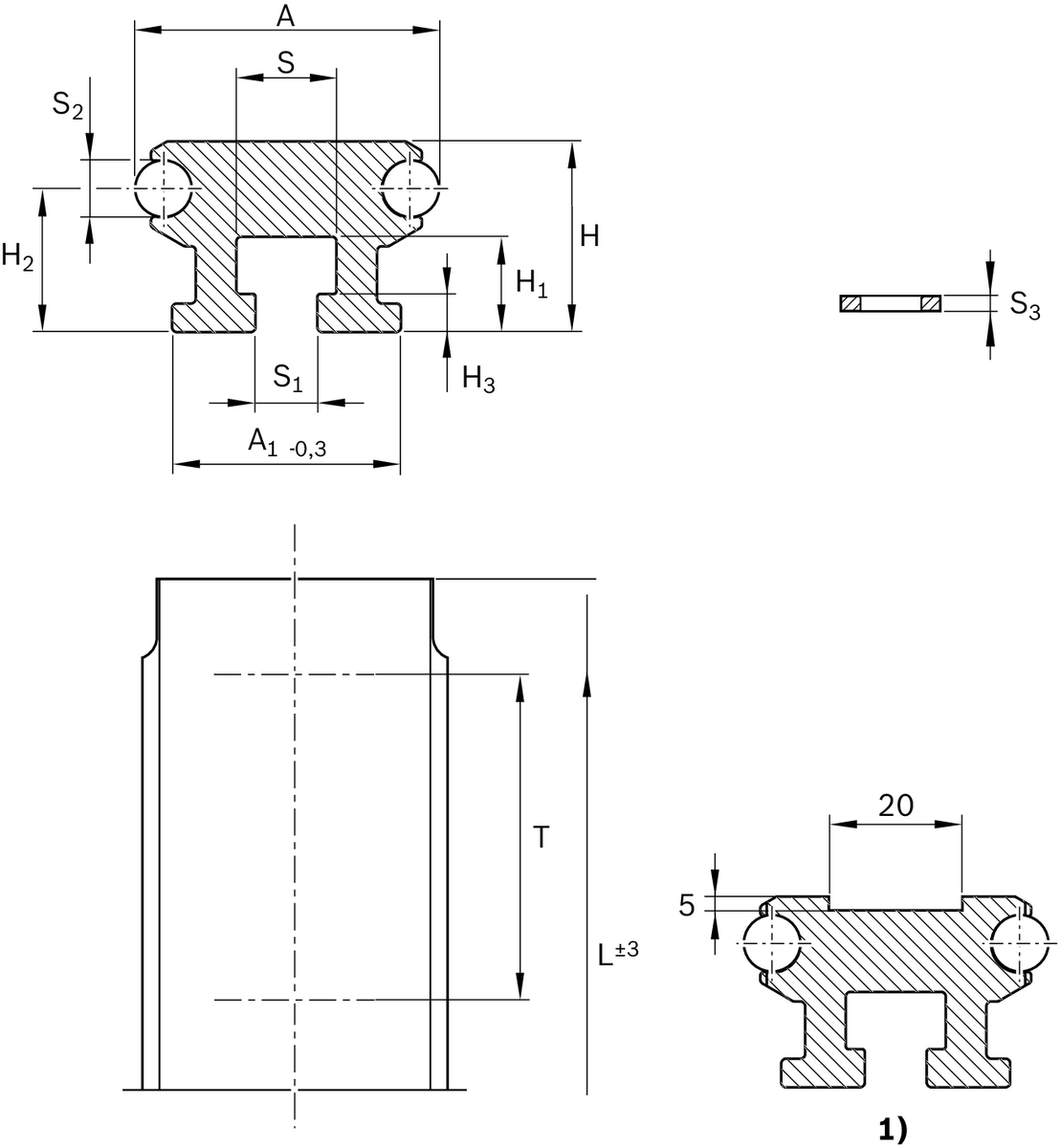 Направляющая для кулачковых роликов Bosch Rexroth 32-0 N & [R192203231]