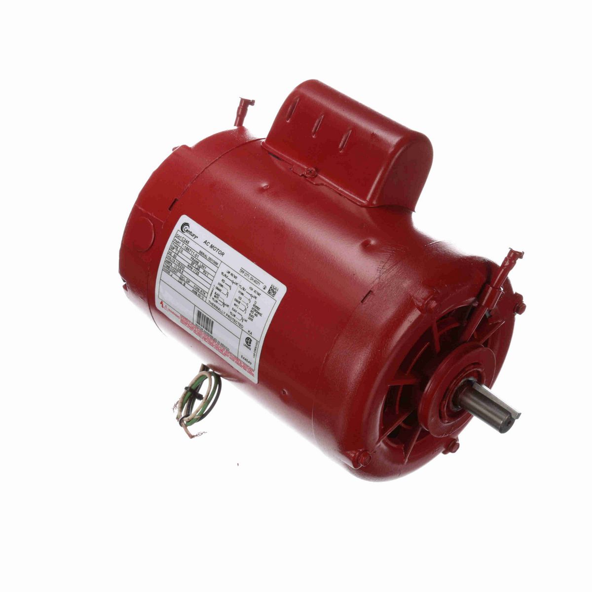 Century Circulator Pump Motor, 1.0 HP, 1 Ph, 60 Hz, 115/230 V, 1800 RPM, L56Y Frame, DP - C245