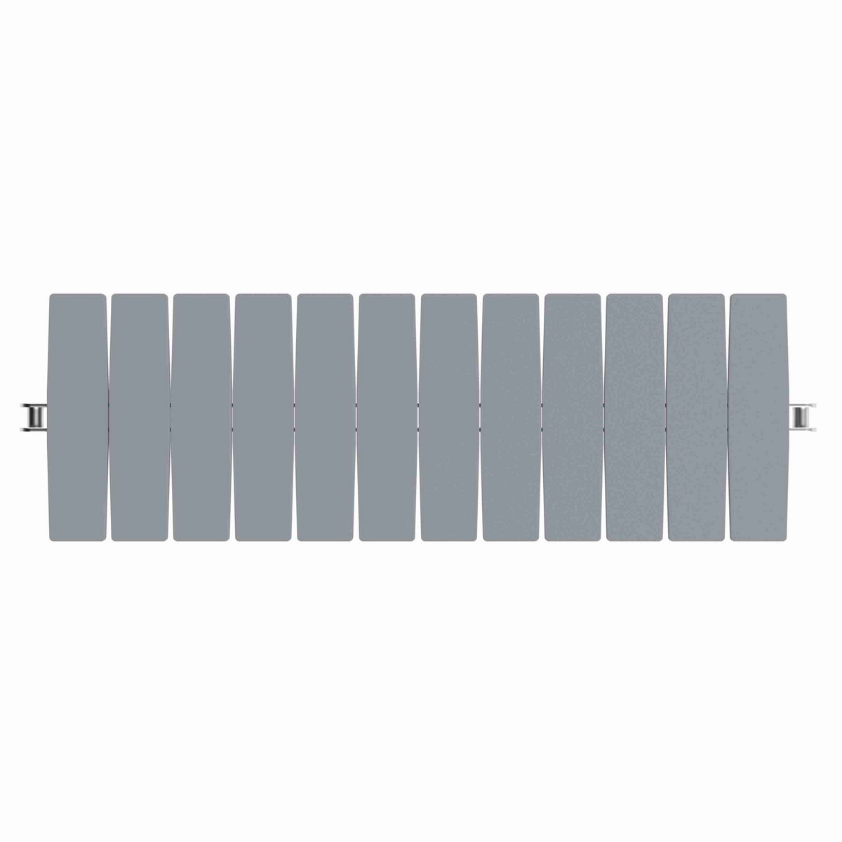 Rexnord 1873TAB Side-flexing Solid Top, Material: Silver Platinum Series, Width: 6in, Pitch: 1.5in - 81430844