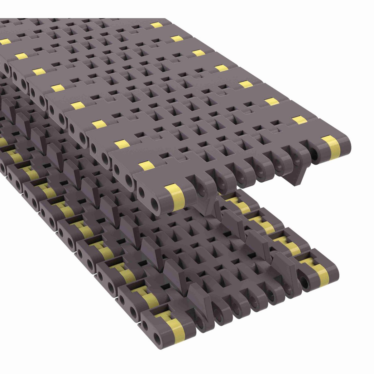 Rexnord 8506 Metric Width Straight Running Flush Grid, Material: Brown High Performance, Width: 85mm, Pitch: 0.75in - 81416531