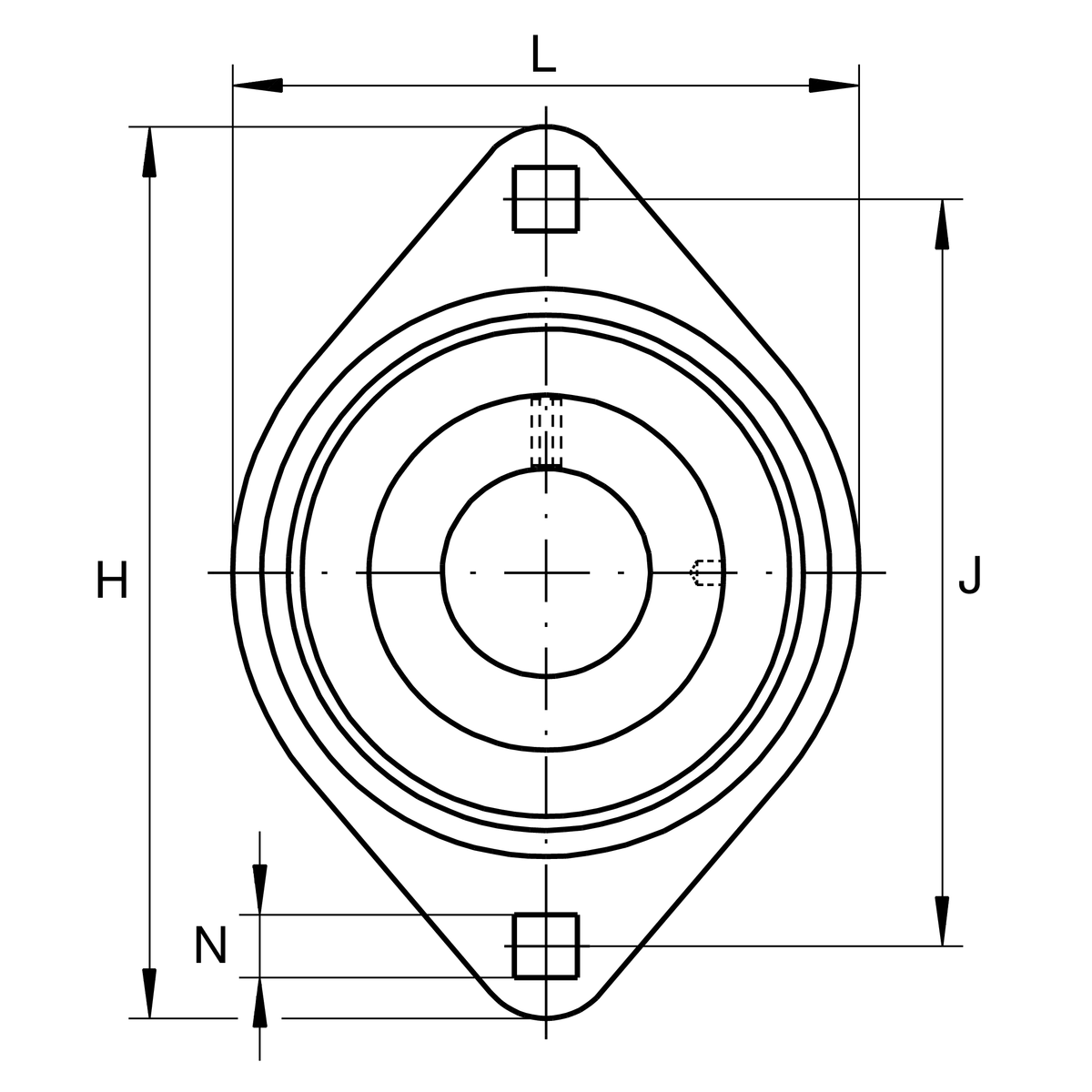 Фланцевый корпус INA RATY40-XL (RATY40)