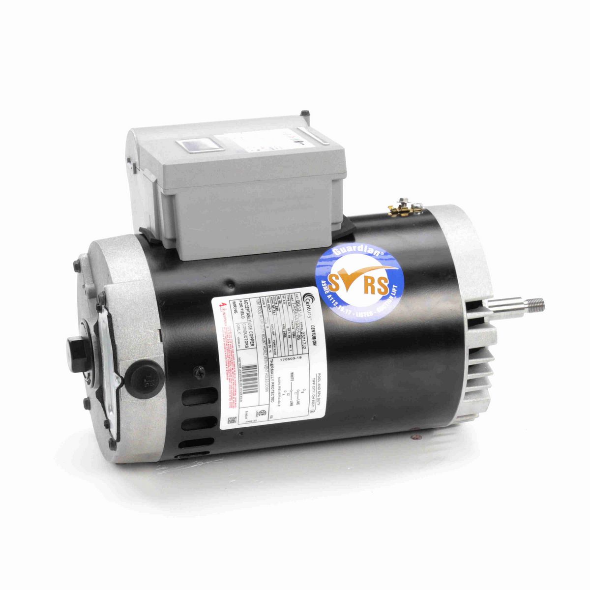 Century Guardian ® Motors Pool Pump Motor, 3.0 HP, 1 Ph, 60 Hz, 230 V, 3600 RPM, Y56J Frame, DP - BG131A