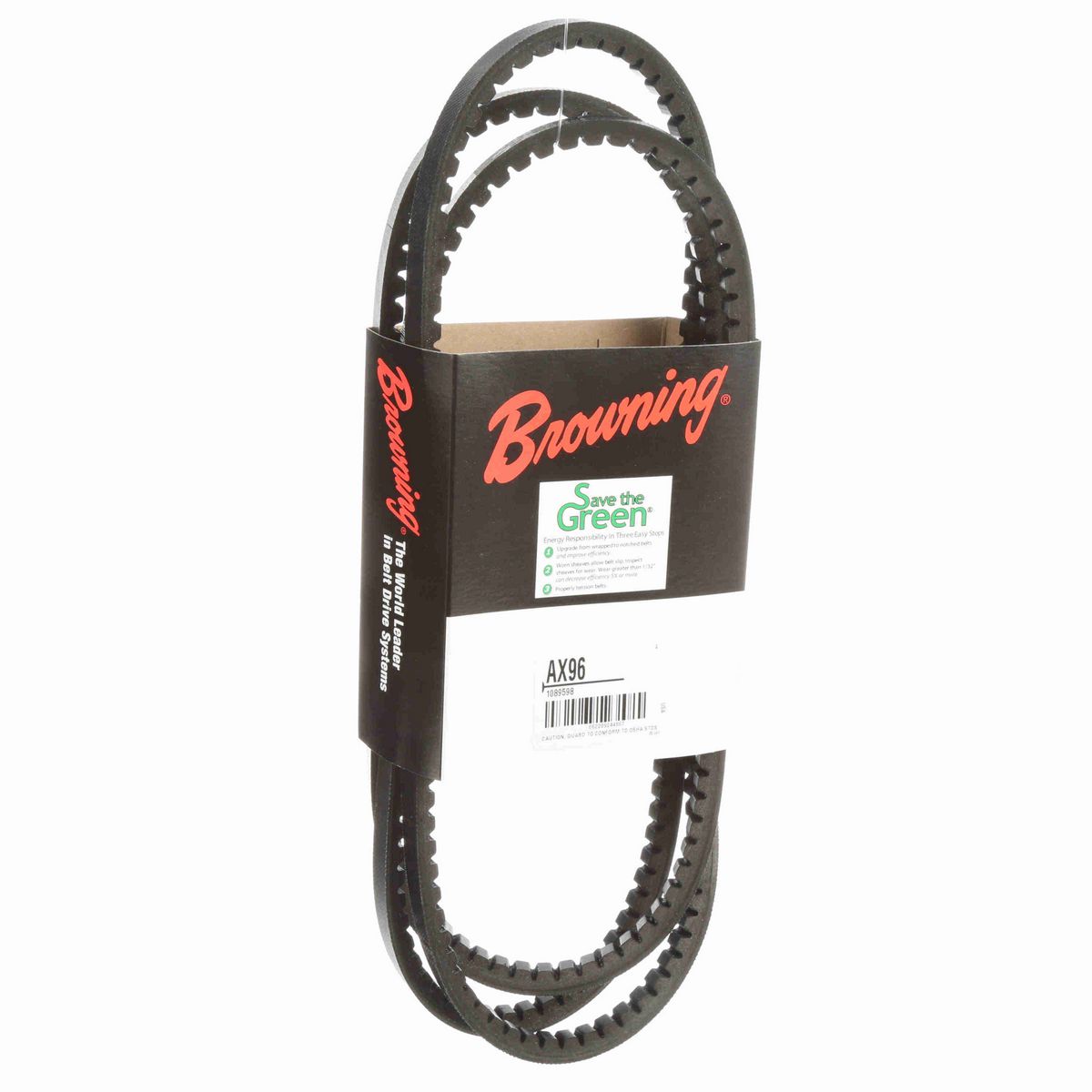 Browning EPDM Notched Belt 98% Efficient - AX96