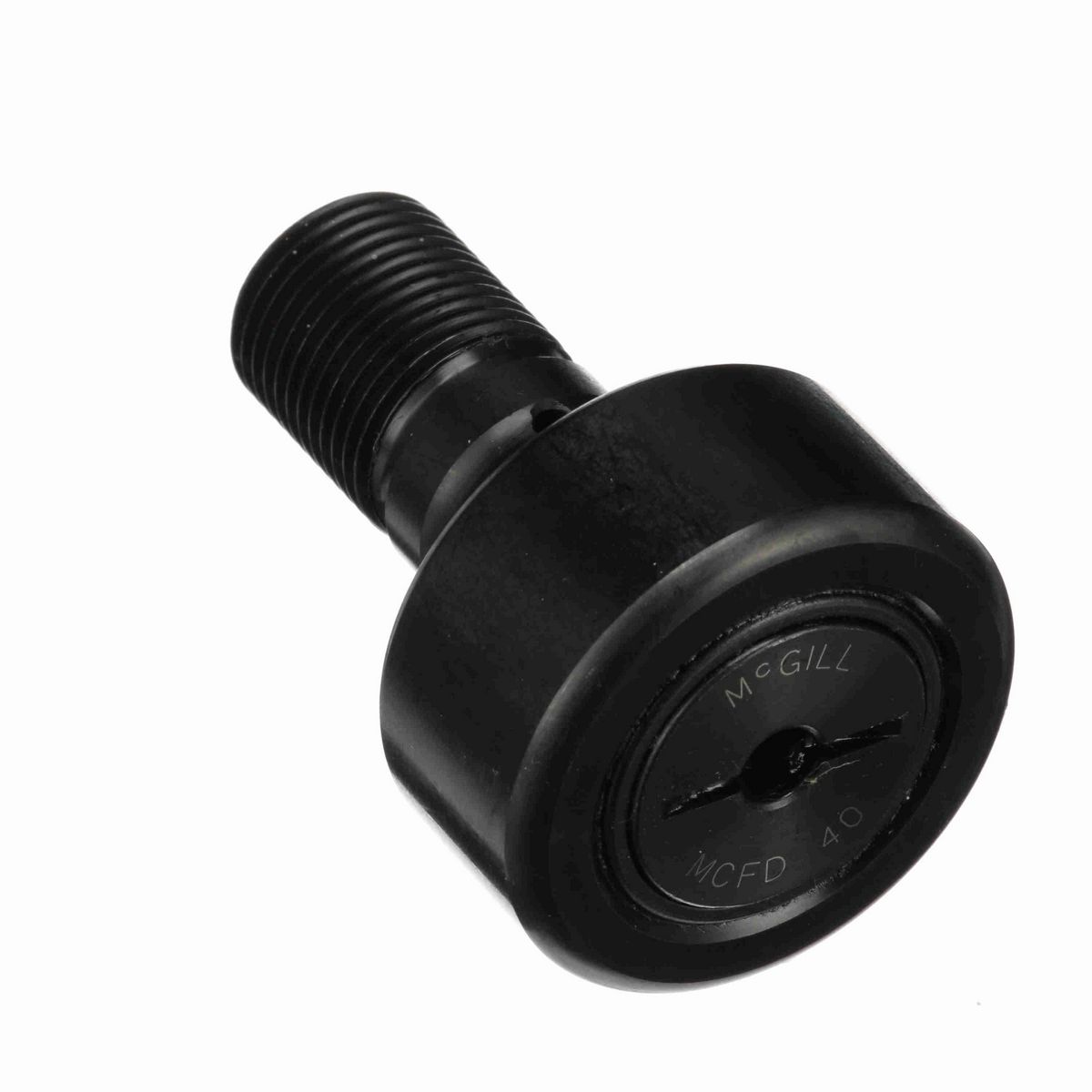 Опорный ролик с цапфой McGill CAMROL MCFD 40, бочкообразный, повышенной грузоподъемности, со щитком, со шлицем под отвёртку, метрический