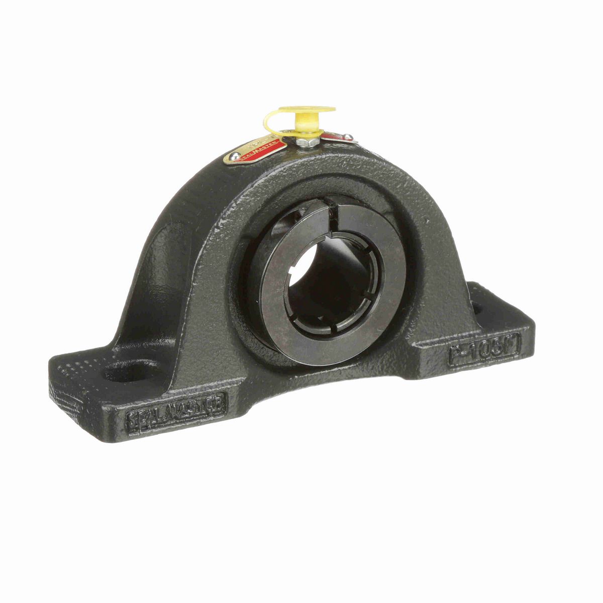 Sealmaster Mounted Cast Iron Two Bolt Low Base Pillow Block Ball Bearing - 52100 Bearing Steel, Black Oxided - Concentric Lock - NPL-19TC