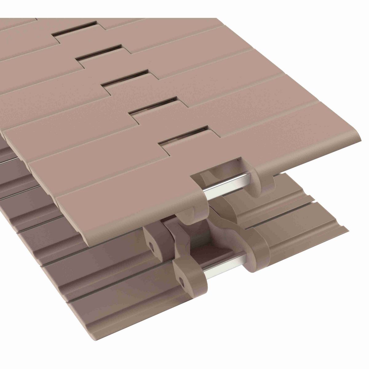 Rexnord 882B Side-flexing Solid Top, Material: Tan Low Friction, Width: 7.5in, Pitch: 1.5in - LF882K7-1/2