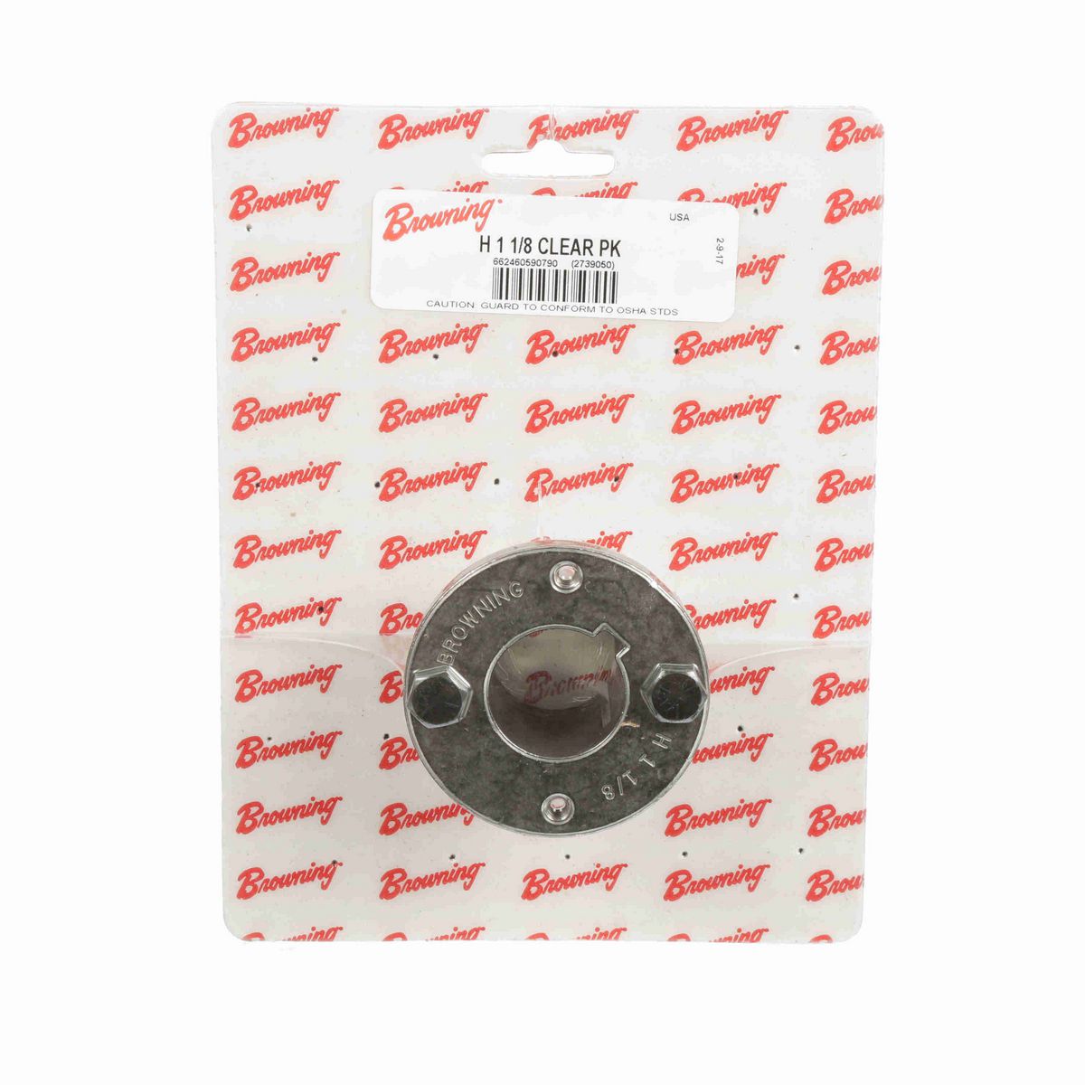 Browning Split Taper Bushing - Inch Bore Type - H 1 1/8 CLEAR PK