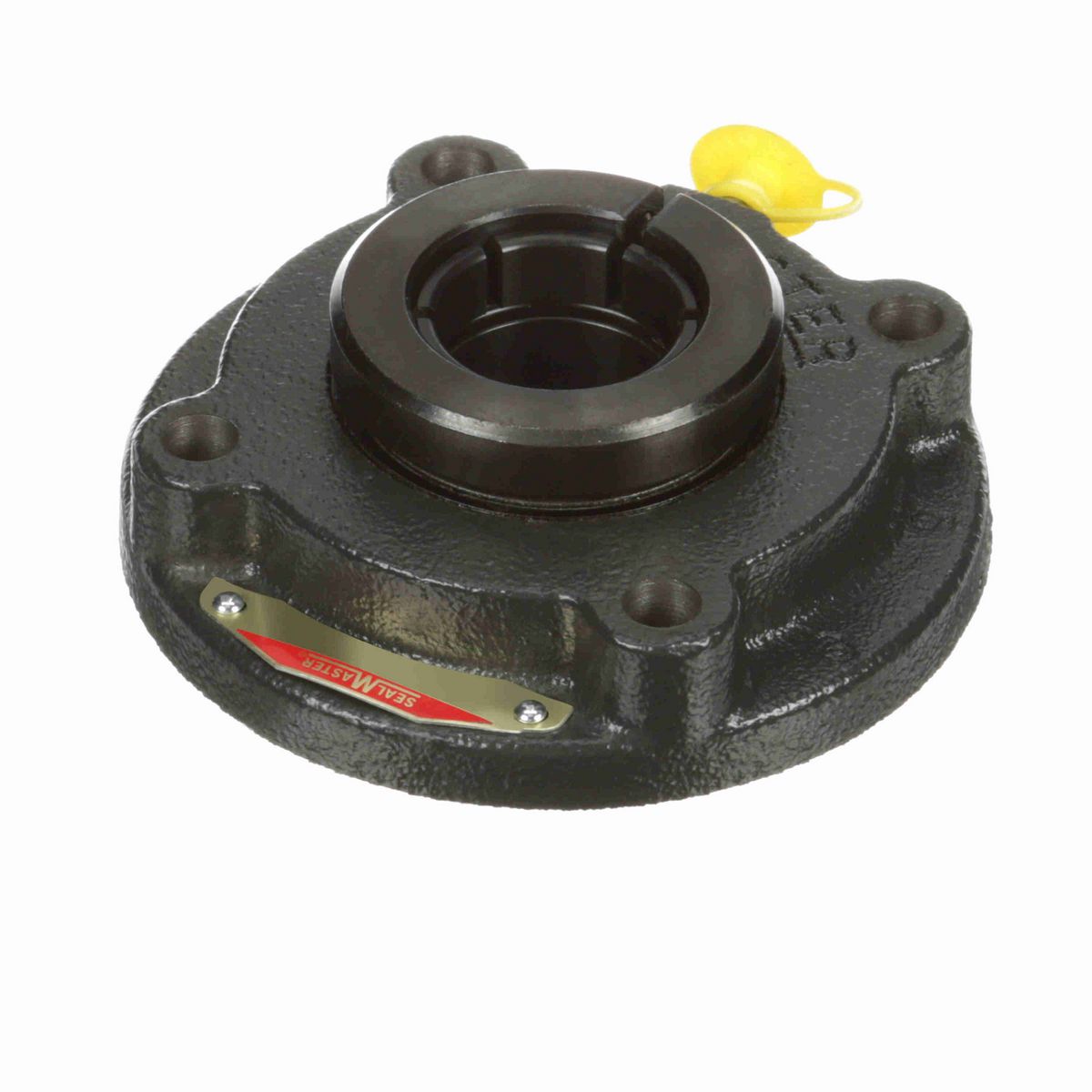 Sealmaster Mounted Cast Iron Flange Cartridge Ball Bearing - 52100 Bearing Steel, Black Oxided - Concentric Lock - Extra Low Drag - SFC-19T XLO