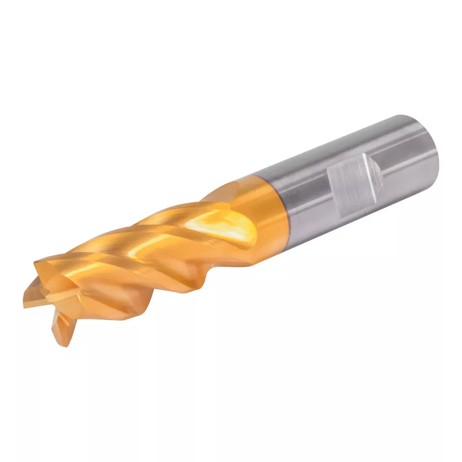 Solid Carbide End Mill for Roughing and Finishing of Multiple Materials Kennametal GOmill PRO - Radiused - 4 Flutes - Weldon Shank - Metric [7231675]