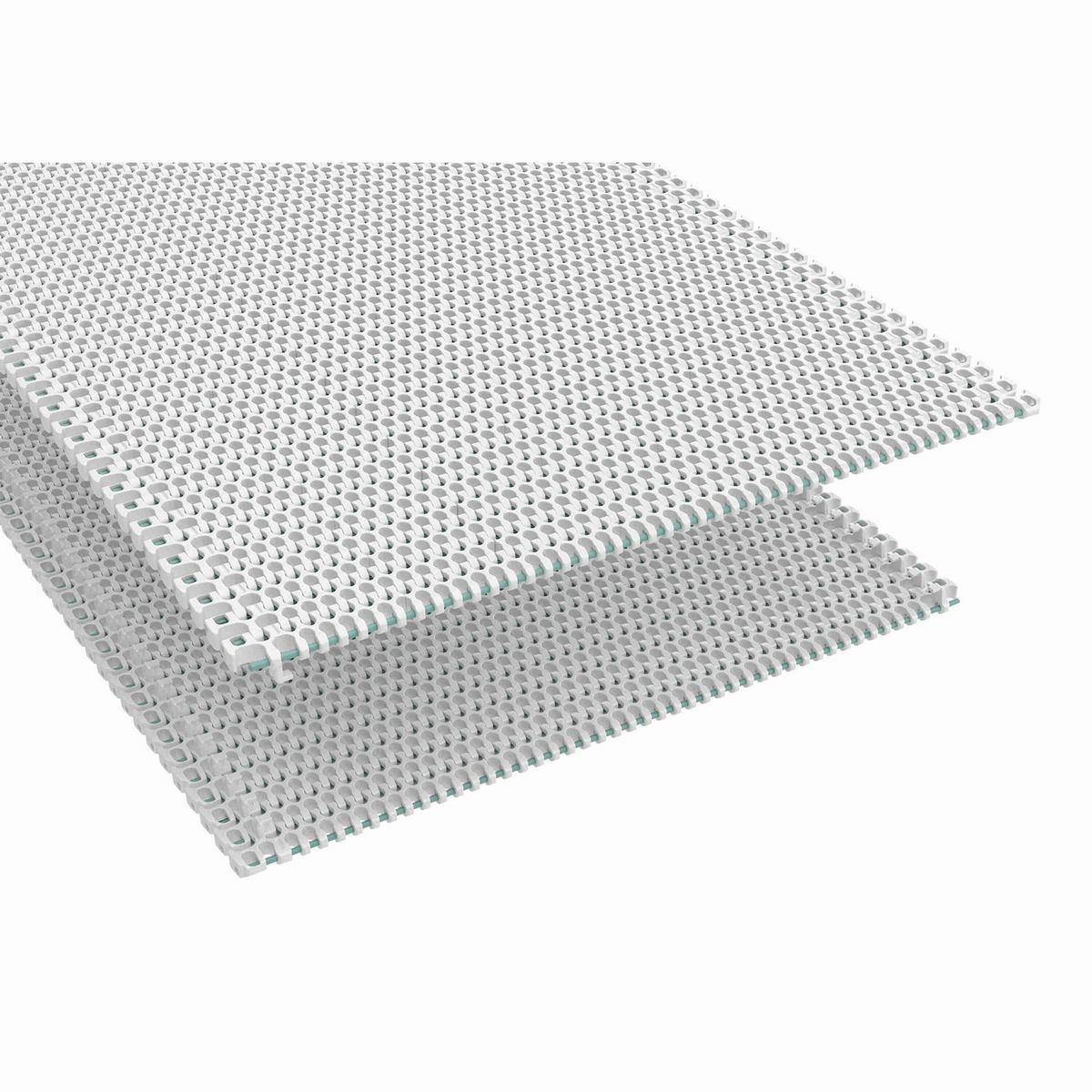 Rexnord 1655 Side-flexing Flush Grid, Material: White High Temperature, Width: 8in, Pitch: 1in - 10832978