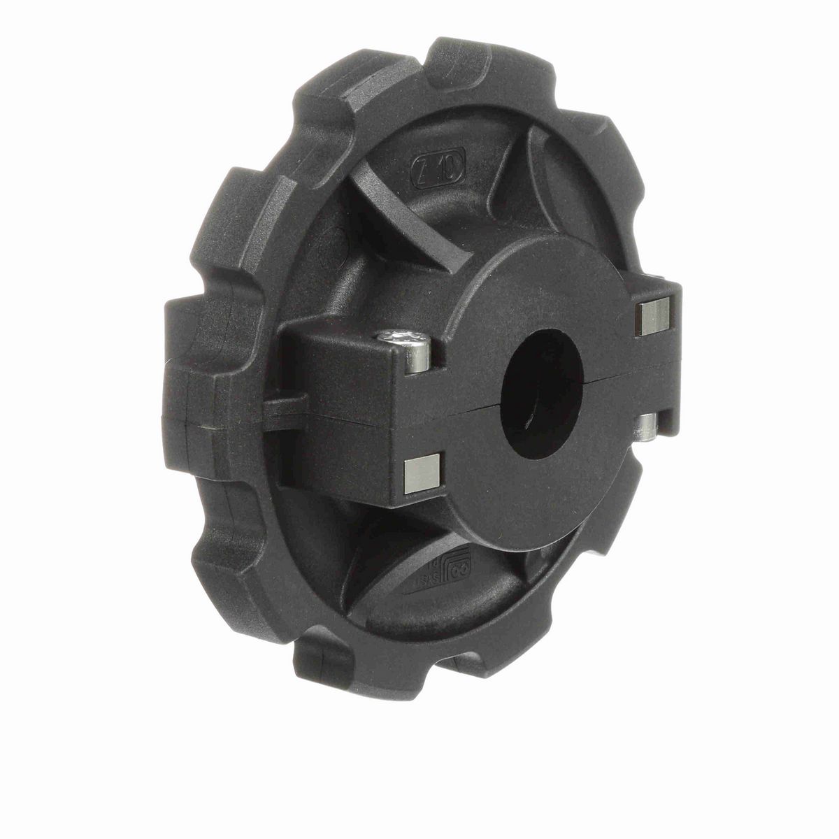 System Plast 880 Series Split Molded Sprocket with 10 Teeth, a 1-1/4in Round Shaft-Ready Bore and Setscrew - 880-10R1.25-DS-SS