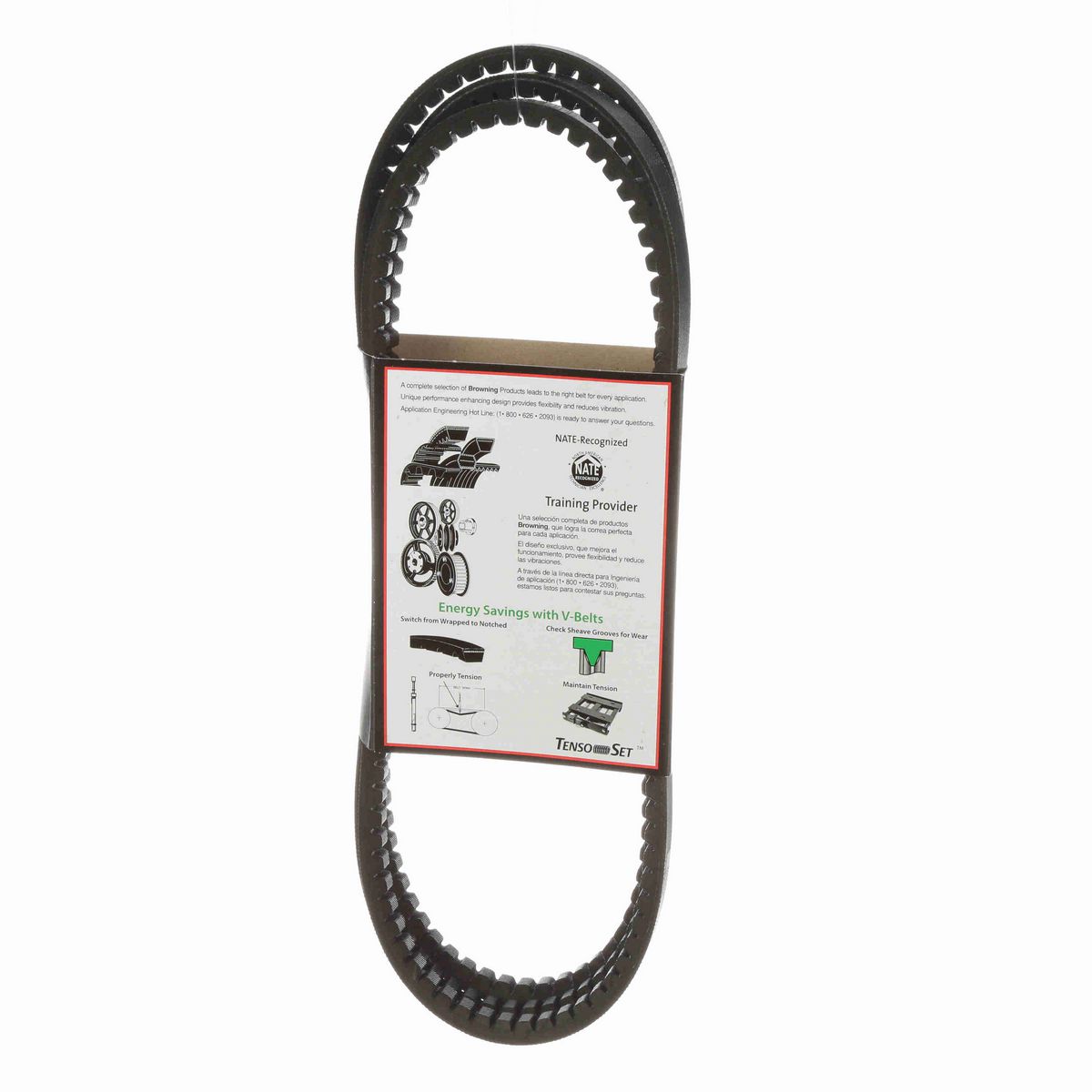 Browning EPDM Notched Belt 98% Efficient - AX100