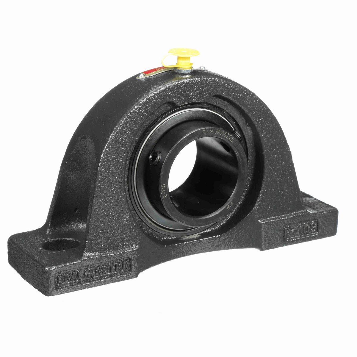 Sealmaster Mounted Cast Iron Two Bolt Low Base Pillow Block Ball Bearing - 52100 Bearing Steel, Black Oxided - Setscrew Lock - NPL-36