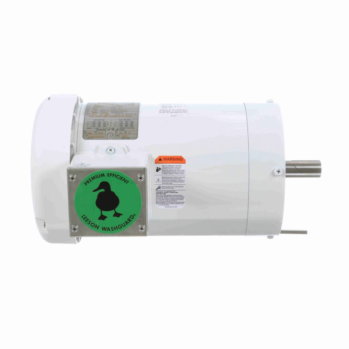 LEESON White Duck™ General Purpose Motor, 3 HP, 3 Ph, 60 Hz, 230/460 V, 3600 RPM, 145TC Frame, TEFC - 122184.00