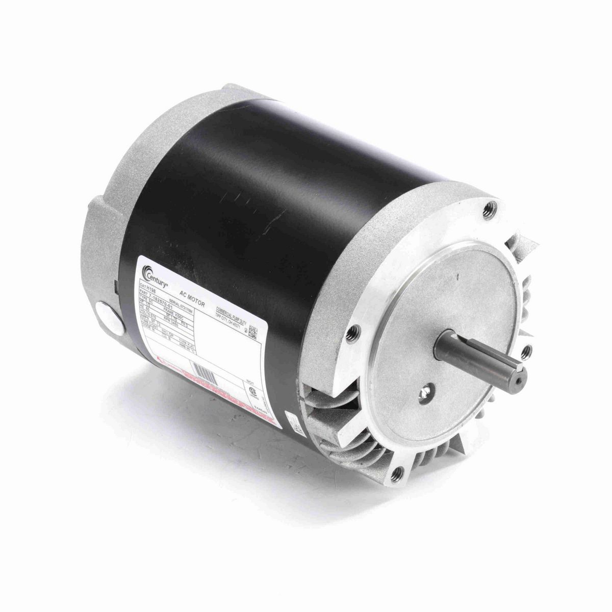 Century General Purpose Pump Motor, 1/3 HP, 3 Ph, 60 Hz, 575 V, 3600 RPM, K56C Frame, DP - H198