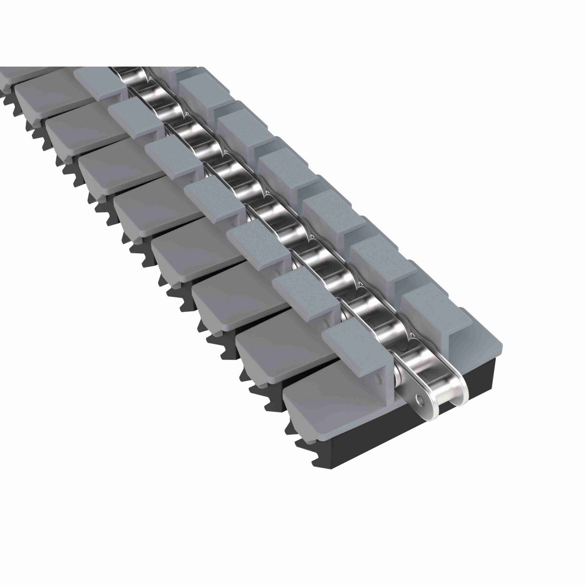 Rexnord 1873TAB SideGrip™ Side-flexing, Material: Silver Platinum Series, Width: 3.75in, Pitch: 1.5in - 81448541