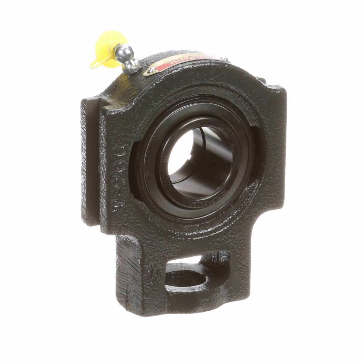 Sealmaster Mounted Cast Iron Wide Slot Take Up Ball Bearing - 52100 Bearing Steel, Black Oxided - Concentric Lock - ST-23T