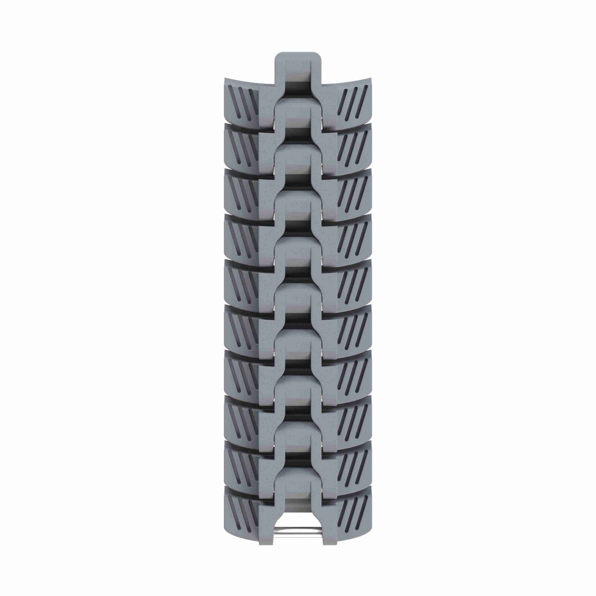 Rexnord 1050 FTLPC Side-flexing Solid Top, Material: Silver Platinum Series, Width: 84mm, Pitch: 1in - 81429802