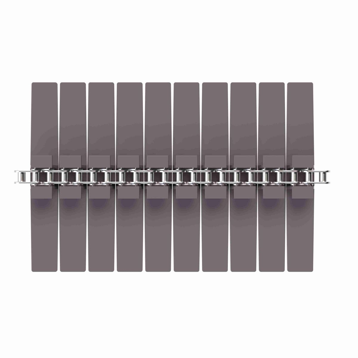 Rexnord 1873TAB Side-flexing Solid Top, Material: Brown High Performance, Width: 10in, Pitch: 1.5in - 81414075