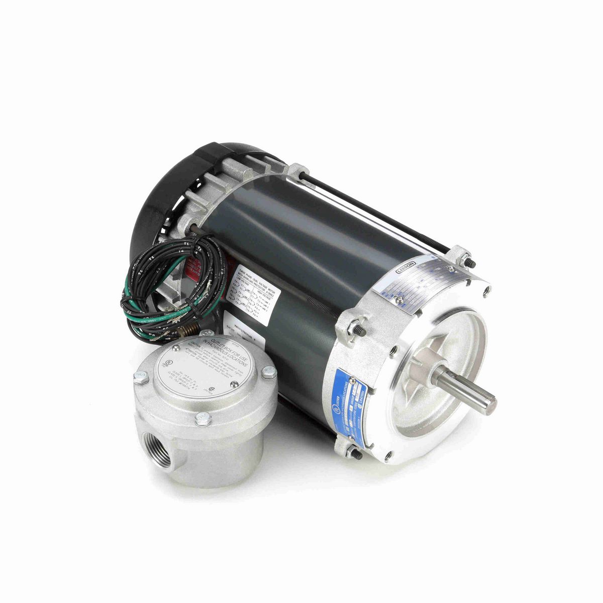 LEESON Explosion Proof Motor, 0.75 HP, 3 Ph, 60 Hz, 230/460 V, 1800 RPM, 56C Frame, EPFC - G840