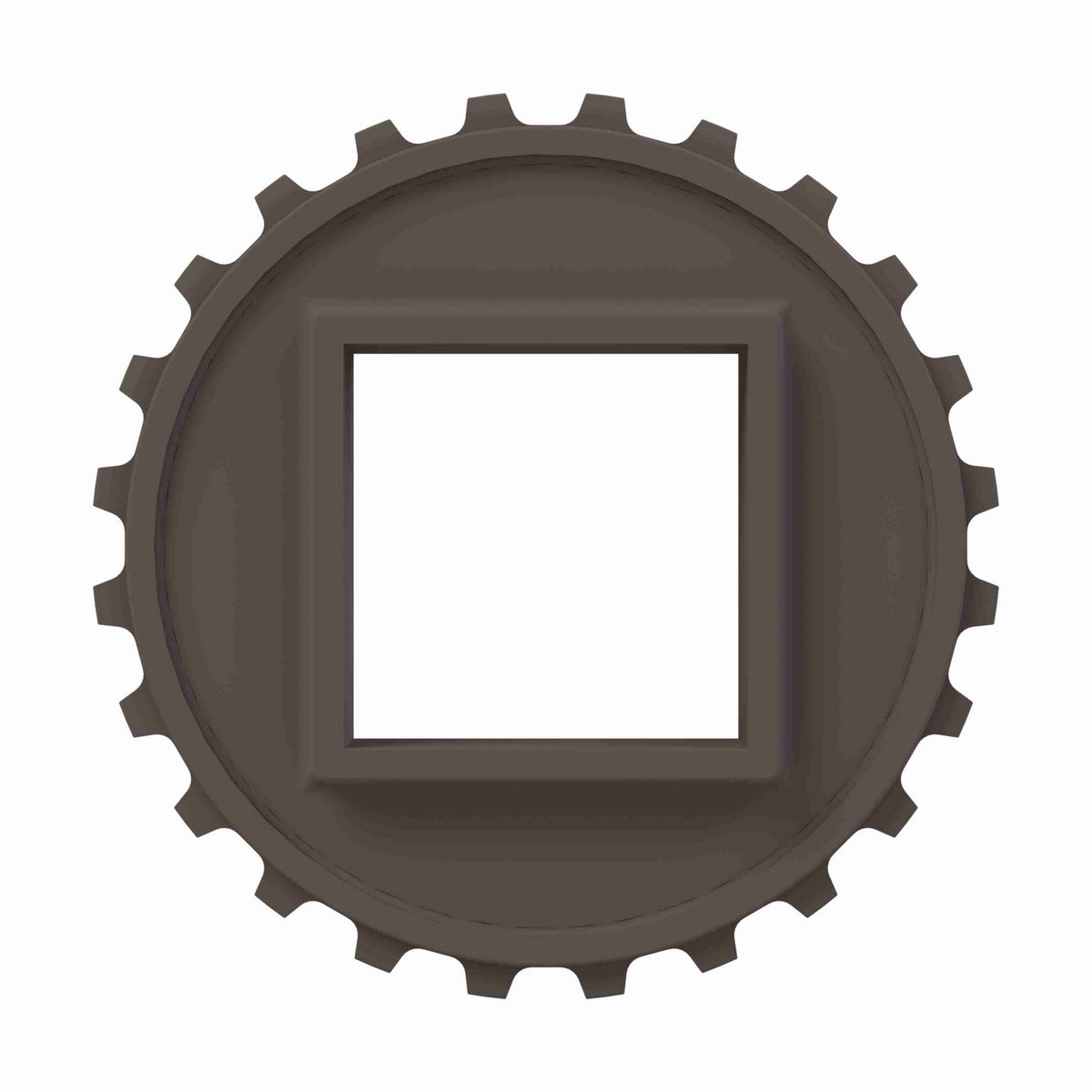 Rexnord 5930 Series Solid One Piece Molded Acetal Sprocket with 24 Teeth and a 65mm Square Bore - 114-698-16