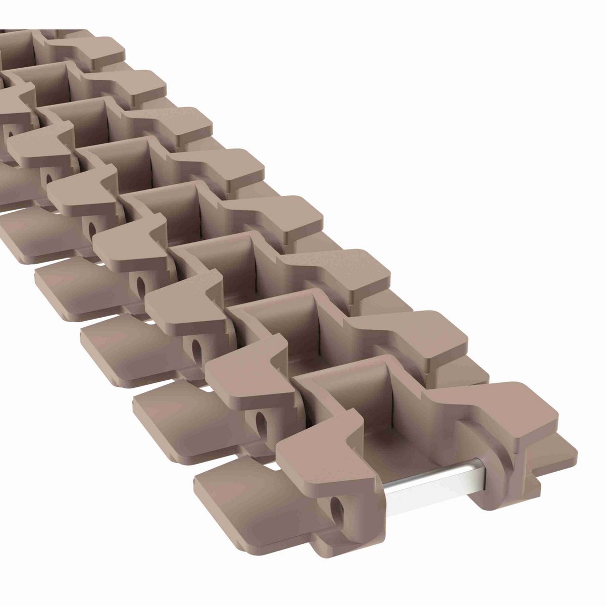 Rexnord 879TAB BO Side-flexing Solid Top Tight Radius, Material: Tan Low Friction, Width: 3.25in, Pitch: 1.5in - L0879605412