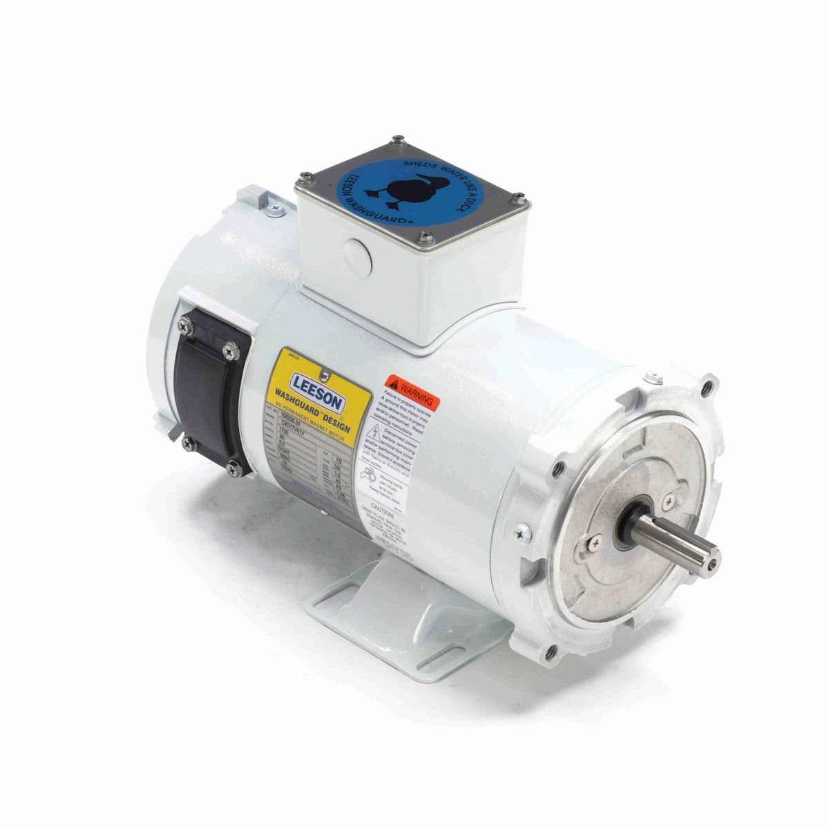 LEESON White Duck™ Washdown Motor, 0.50 HP, 90 V, 1750 RPM, S56C Frame, TENV - 108226.00