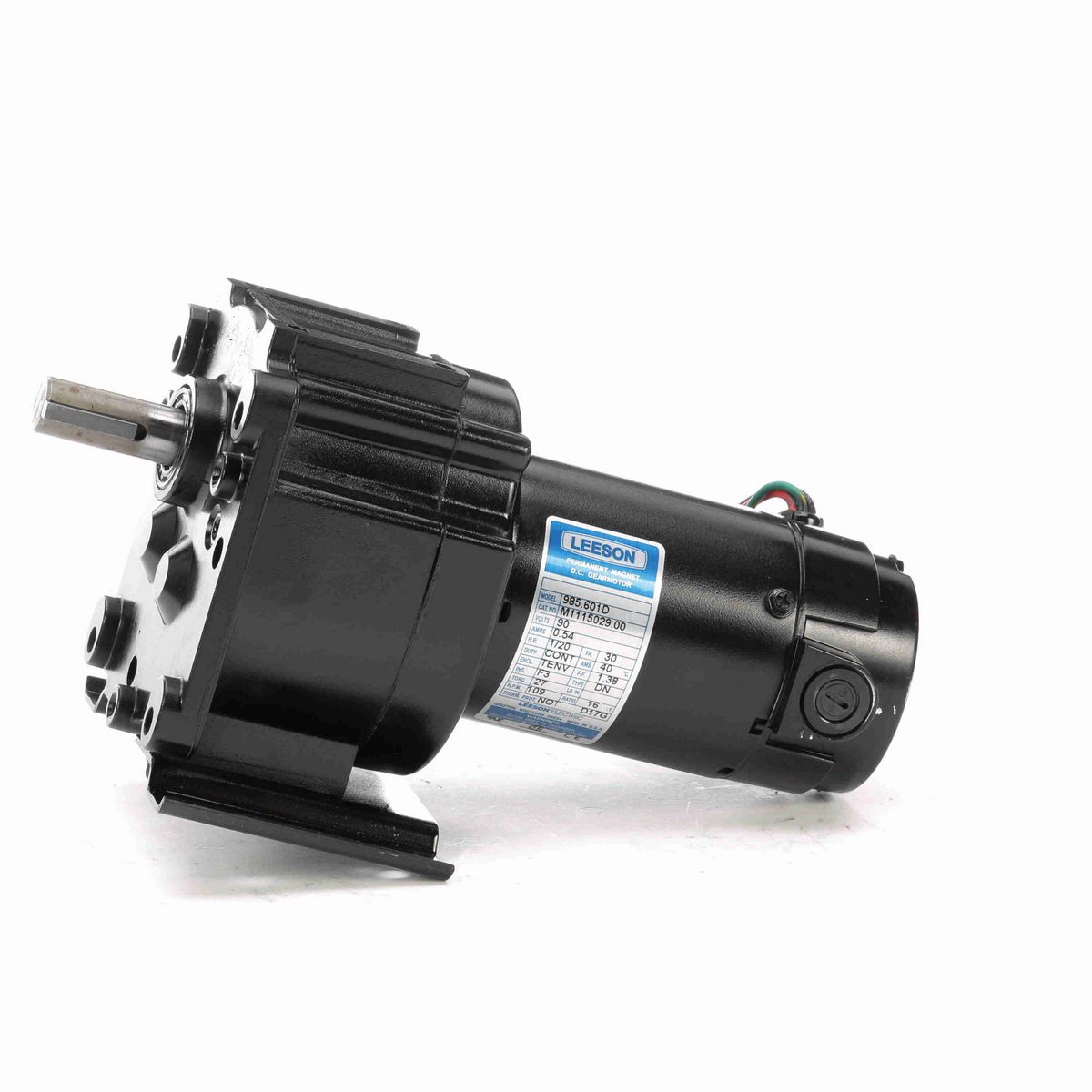 LEESON Parallel Shaft Gearmotor, 0.05 HP, 90 V, 109 RPM, 30 Frame, TENV - M1115029.00